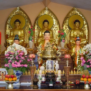 sơn sửa tượng phật 