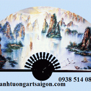 tranh quạt phong cảnh 