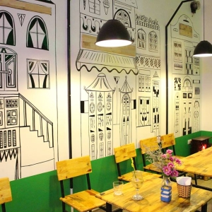 Tranh tường quán cafe q12