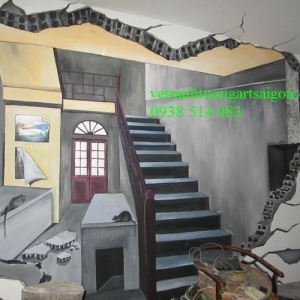 vẽ tranh tường 3d 
