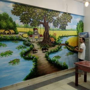 Vẽ tranh tường quán ăn giá rẻ tại tphcm
