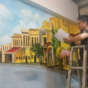 Vẽ tranh tường quán ăn giá rẻ 