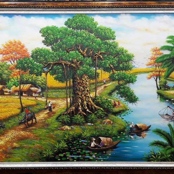 Tranh đồng quê miền tây 