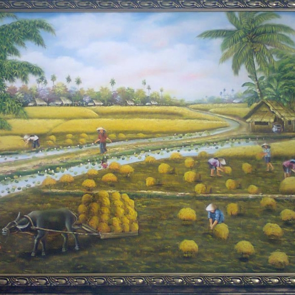 Tranh sơn dầu đồng quê