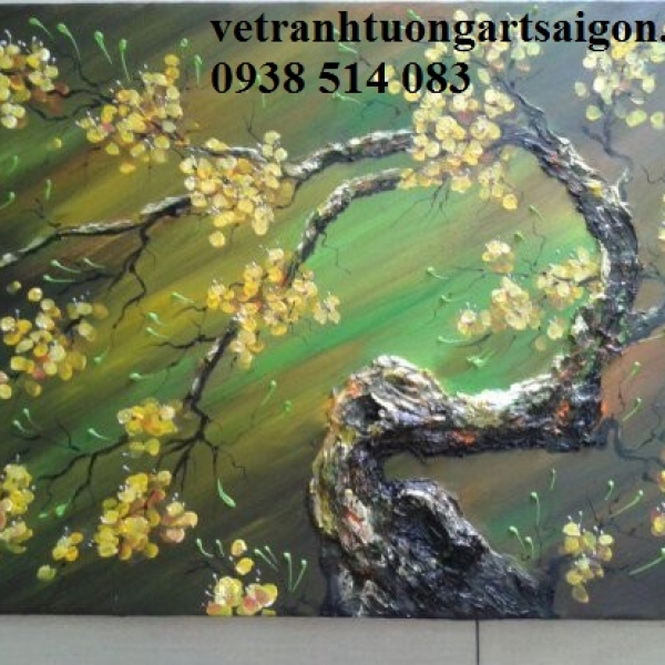 TRANH HOA MAI ĐẮP NỔI HÓT NHẤT