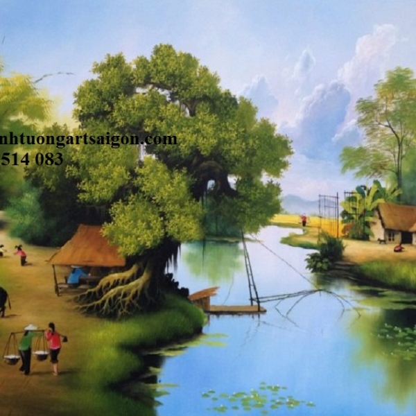 tranh lang que bac bo 