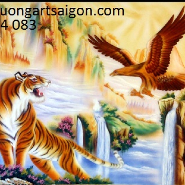 tranh sơn dầu phong thủy 