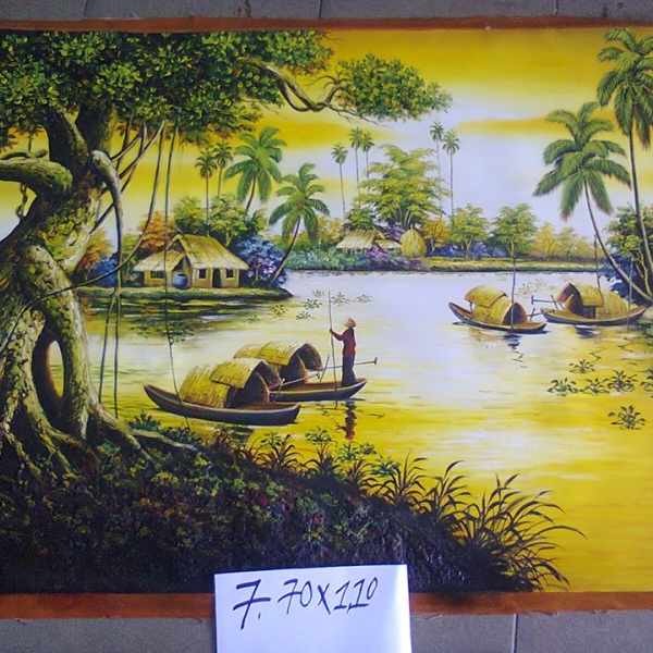 Tranh sơn dầu đồng quê