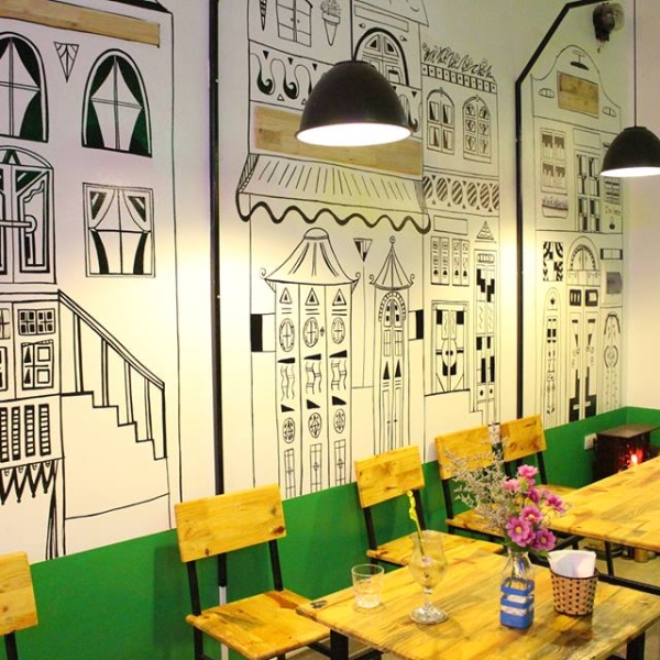 Tranh tường quán cafe q12