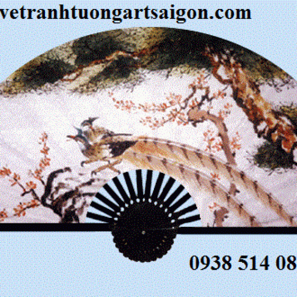 tranh quạt cưói 