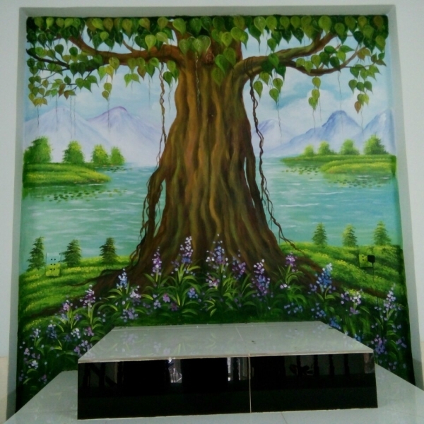 Vẽ tranh tường cây bồ đề đồng nai / vẽ tranh cây bồ đề