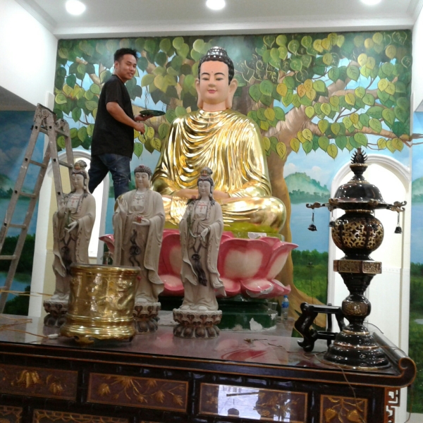 Vẽ tranh tường cây bồ đề quận tân bình / ve tranh cay bo de 