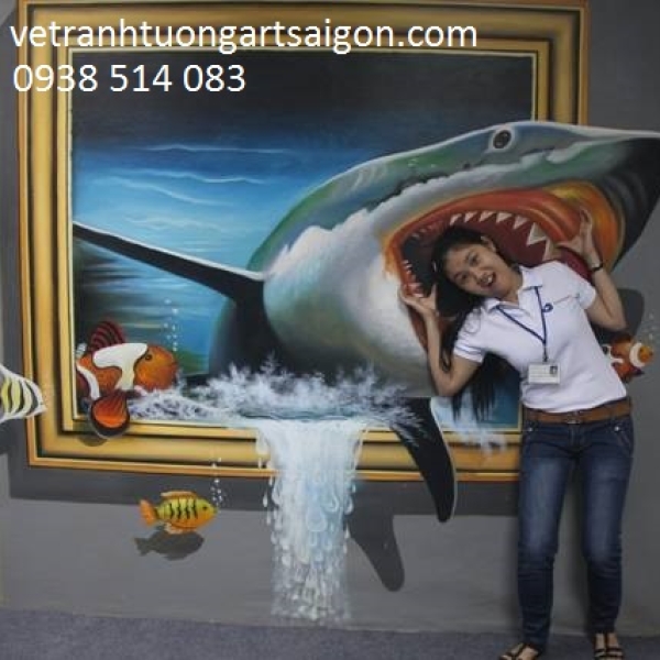 vẽ tranh tường 3d đẹp 