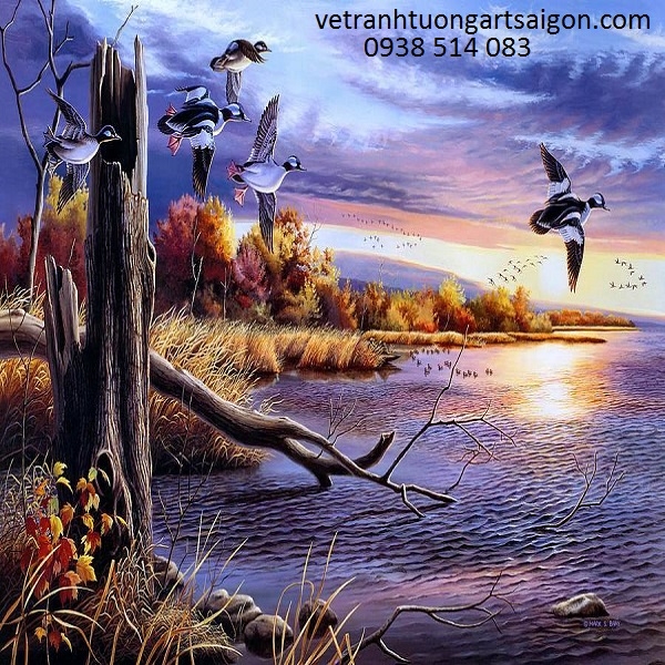 ve tranh tường đẹp 